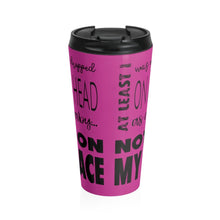 Load image into Gallery viewer, Not On My Face - Stainless Steel Travel Mug (Deep Purple) - Keen Eye Design