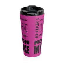Load image into Gallery viewer, Not On My Face - Stainless Steel Travel Mug (Deep Purple) - Keen Eye Design