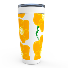 Load image into Gallery viewer, Orange Hippyflower - Viking Steel Tumbler 20oz - Keen Eye Design
