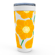 Load image into Gallery viewer, Orange Hippyflower - Viking Steel Tumbler 20oz - Keen Eye Design