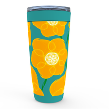 Load image into Gallery viewer, Orange Hippyflower - Viking Steel Tumbler 20oz - Keen Eye Design