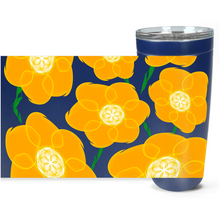 Load image into Gallery viewer, Orange Hippyflower - Viking Steel Tumbler 20oz - Keen Eye Design