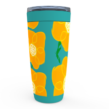 Load image into Gallery viewer, Orange Hippyflower - Viking Steel Tumbler 20oz - Keen Eye Design