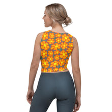 Load image into Gallery viewer, Orangeflower Pattern Dark Gray - AOP Crop Top - Keen Eye Design