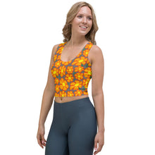 Load image into Gallery viewer, Orangeflower Pattern Dark Gray - AOP Crop Top - Keen Eye Design