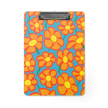 Load image into Gallery viewer, Orangeflower Pattern on Blue - Clipboard - Keen Eye Design