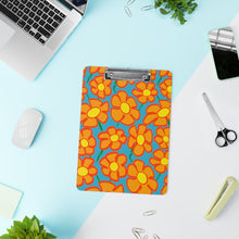 Load image into Gallery viewer, Orangeflower Pattern on Blue - Clipboard - Keen Eye Design