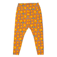 Load image into Gallery viewer, Orangeflower Pattern on Med Gray - AOP Plus Size Leggings - Keen Eye Design