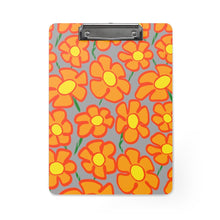 Load image into Gallery viewer, Orangeflower Pattern on Med Gray - Clipboard - Keen Eye Design