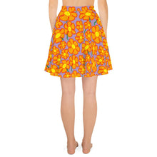 Load image into Gallery viewer, Orangeflower Pattern on Purple - AOP Skater Skirt - Keen Eye Design