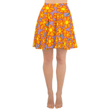 Load image into Gallery viewer, Orangeflower Pattern on Purple - AOP Skater Skirt - Keen Eye Design