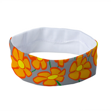 Load image into Gallery viewer, Orangeflower on Med Gray - Unisex Headband - Keen Eye Design