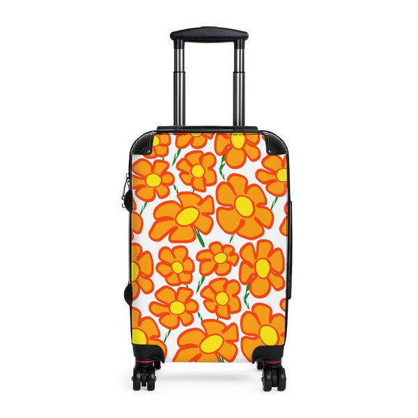 Orangeflower on White - Cabin Suitcase - Keen Eye Design
