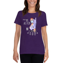 Load image into Gallery viewer, Probe You (Full - Gal) - Women's scoop neck t-shirt - Keen Eye Design