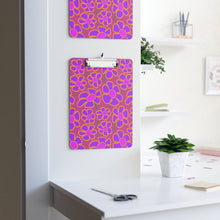 Load image into Gallery viewer, Purpleflower Pattern on Hot Pink - Clipboard - Keen Eye Design