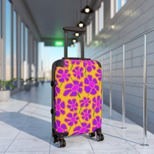 Load image into Gallery viewer, Purpleflower on Gold - Cabin Suitcase - Keen Eye Design