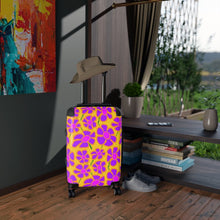 Load image into Gallery viewer, Purpleflower on Gold - Cabin Suitcase - Keen Eye Design