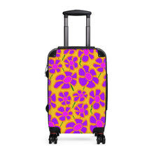Load image into Gallery viewer, Purpleflower on Gold - Cabin Suitcase - Keen Eye Design