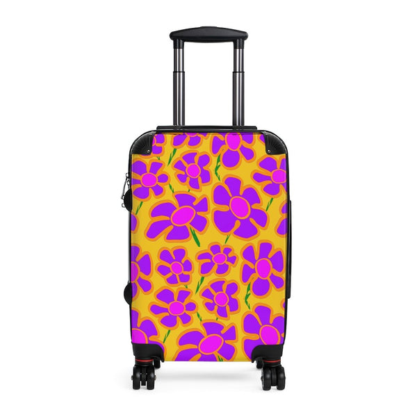 Purpleflower on Gold - Cabin Suitcase - Keen Eye Design