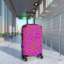 Load image into Gallery viewer, Purpleflower on Hot Pink - Cabin Suitcase - Keen Eye Design