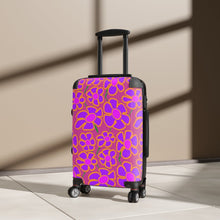 Load image into Gallery viewer, Purpleflower on Hot Pink - Cabin Suitcase - Keen Eye Design