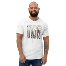 Load image into Gallery viewer, Six Ways Sideways Always (Sandtracks 2) - Men's Fitted Premium T-Shirt - Keen Eye Design