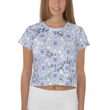 Load image into Gallery viewer, Snowflake Dark Clouds - AOP Crop Tee - Keen Eye Design