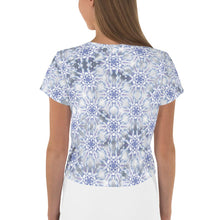 Load image into Gallery viewer, Snowflake Dark Clouds - AOP Crop Tee - Keen Eye Design