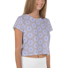 Load image into Gallery viewer, Snowflake Honeycomb Petite Lily - AOP Crop Tee - Keen Eye Design