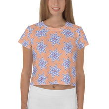 Load image into Gallery viewer, Snowflake Honeycomb V2 - AOP Crop Tee - Keen Eye Design