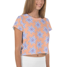 Load image into Gallery viewer, Snowflake Honeycomb V2 - AOP Crop Tee - Keen Eye Design