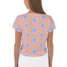 Load image into Gallery viewer, Snowflake Honeycomb V2 - AOP Crop Tee - Keen Eye Design