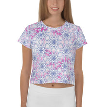 Load image into Gallery viewer, Snowflake Light Clouds - AOP Crop Tee - Keen Eye Design