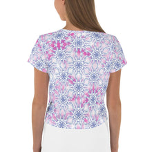Load image into Gallery viewer, Snowflake Light Clouds - AOP Crop Tee - Keen Eye Design
