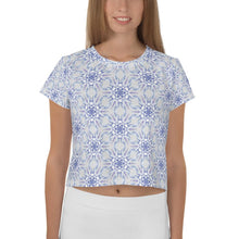 Load image into Gallery viewer, Snowflake Light Gray - AOP Crop Tee - Keen Eye Design
