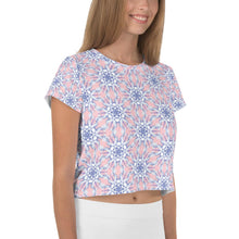Load image into Gallery viewer, Snowflake Pink - AOP Crop Tee - Keen Eye Design