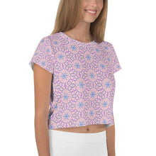 Load image into Gallery viewer, Spiralla Pink - AOP Crop Tee - Keen Eye Design