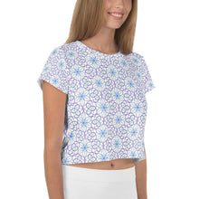Load image into Gallery viewer, Spiralla White - AOP Crop Tee - Keen Eye Design