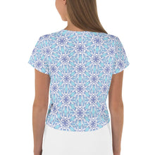 Load image into Gallery viewer, Starfeather Blue - AOP Crop Tee - Keen Eye Design
