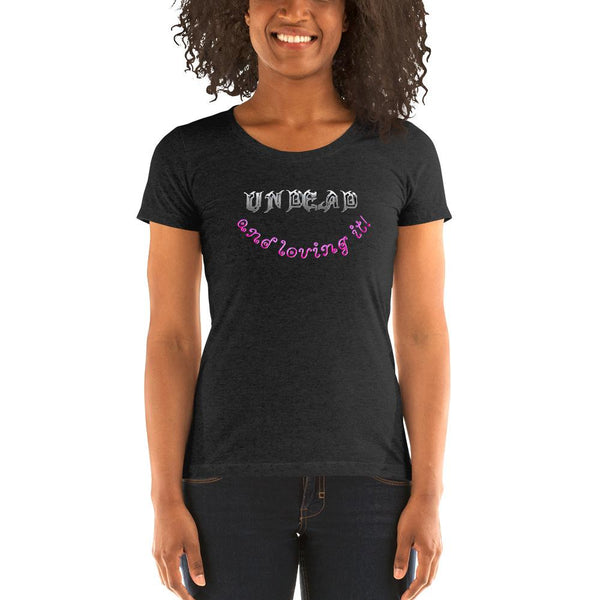 Undead and Loving It! Halloween Costume V3 - Ladies' Tri-Blend T-Shirt - Keen Eye Design