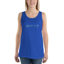 Load image into Gallery viewer, Wet? (Question - Water Style) - Premium Unisex Tank Top - Keen Eye Design