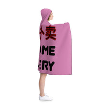 Load image into Gallery viewer, 'Wo Ai Wai Mai' (I Love Home Delivery) - Pink Hooded Blanket - Keen Eye Design