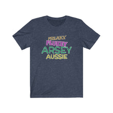 Load image into Gallery viewer, Freaky Flukey Arsey Aussie v4 (distressed) - Unisex Premium T-Shirt - Keen Eye Design
