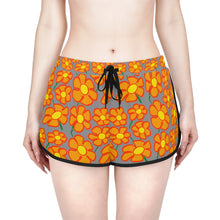 Load image into Gallery viewer, Orangeflower Pattern on Med Gray - Women's Relaxed Shorts (AOP)