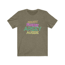 Load image into Gallery viewer, Freaky Flukey Arsey Aussie v4 (distressed) - Unisex Premium T-Shirt - Keen Eye Design