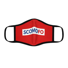 Load image into Gallery viewer, Scomofo - Fitted Polyester Face Mask (red with black trim)