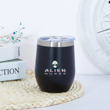 Load image into Gallery viewer, ALIEN NURSE Stainless Steel Vacuum-insulated Wine Tumbler with Cap 12oz