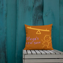 Load image into Gallery viewer, Maya's See-Saw - Premium Pillow - Keen Eye Design
