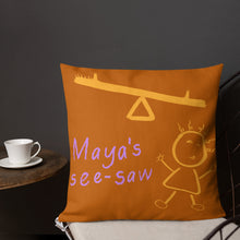 Load image into Gallery viewer, Maya's See-Saw - Premium Pillow - Keen Eye Design