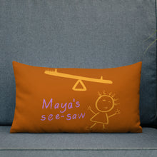 Load image into Gallery viewer, Maya's See-Saw - Premium Pillow - Keen Eye Design